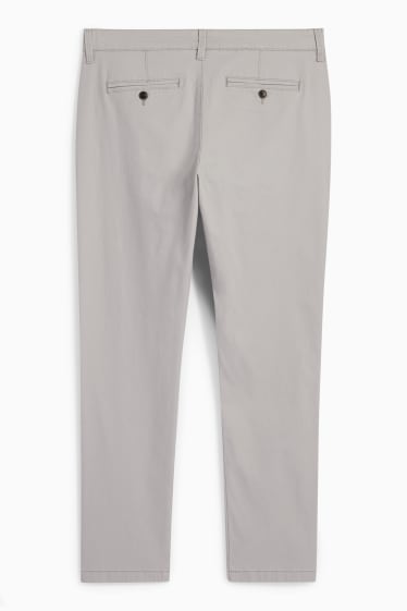 Uomo - Pantaloni chino - slim fit - grigio