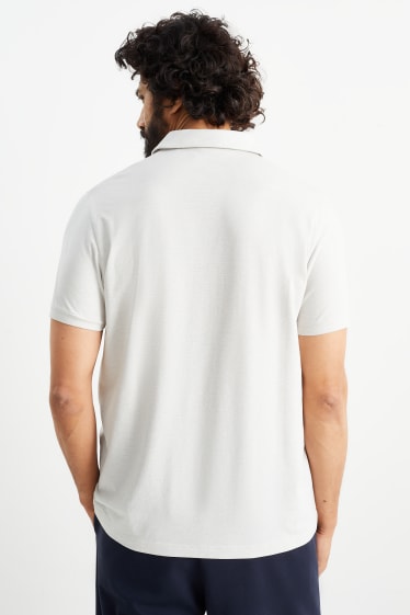 Mężczyźni - Koszulka polo - Flex - kremowobiały