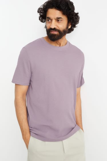 Hommes - T-shirt - texturée - violet clair