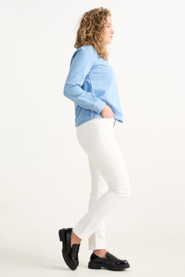 Femmes - Slim jean - high waist - LYCRA® - blanc crème