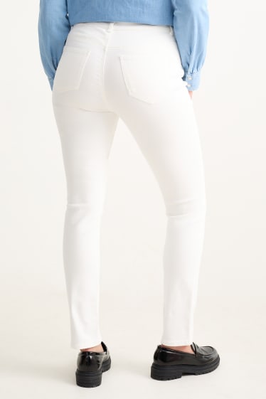 Damen - Slim Jeans - High Waist - LYCRA® - cremeweiß
