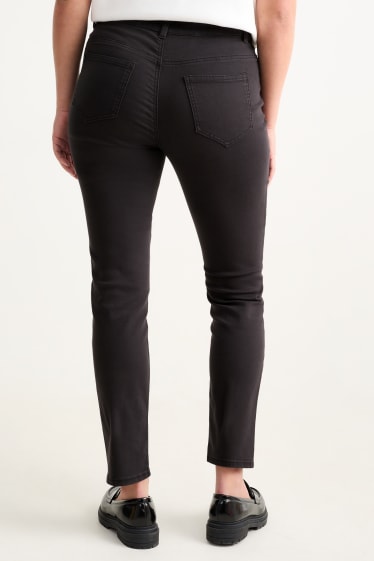 Women - Slim jeans - high waist - LYCRA® - black