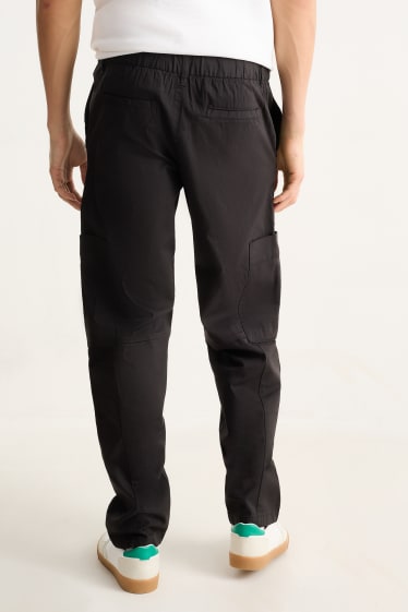 Uomo - Pantaloni cargo - relaxed fit - nero