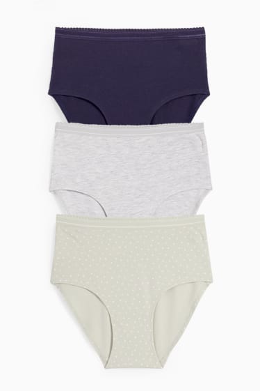 Donna - Confezione da 3 - slip - verde chiaro