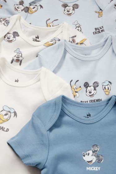 Bébés - Lot de 5 - Disney - bodys bébé - bleu clair