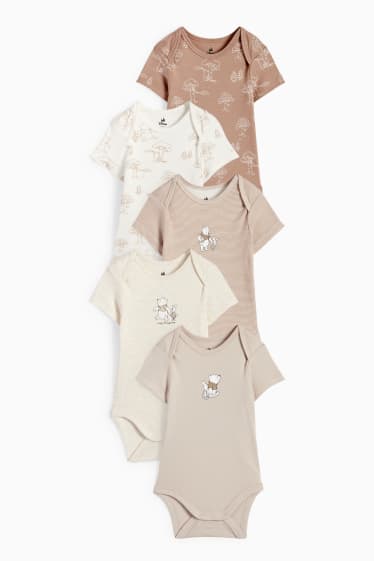 Unisex - Multipack 5er - Winnie Puuh - Baby-Body - taupe