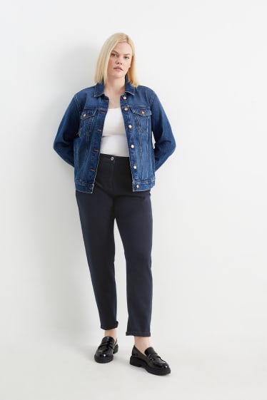 Femei - Slim jeans - talie medie - denim-albastru