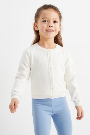 Copii - Cardigan tricotat - alb