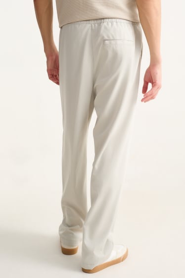 Pánské - Kalhoty chino - relaxed fit - světle šedá