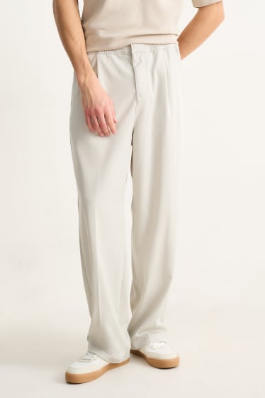Uomo - Pantaloni chino - relaxed fit - grigio chiaro