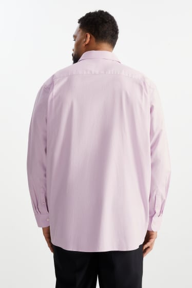 Pánské - Oxfordská košile - regular fit - kent - snadné žehlení - růžová