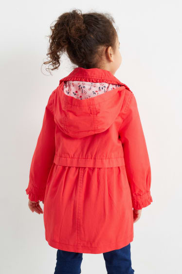Enfants - Veste à capuche - doublée - rouge