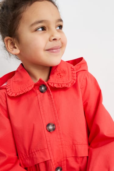 Enfants - Veste à capuche - doublée - rouge