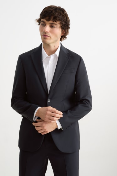 Men - Mix-and-match tailored jacket - regular fit - flex - new wool blend - dark blue