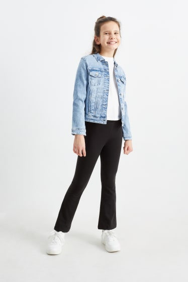 Kinderen: meisjes - Set van 2 - legging - zwart