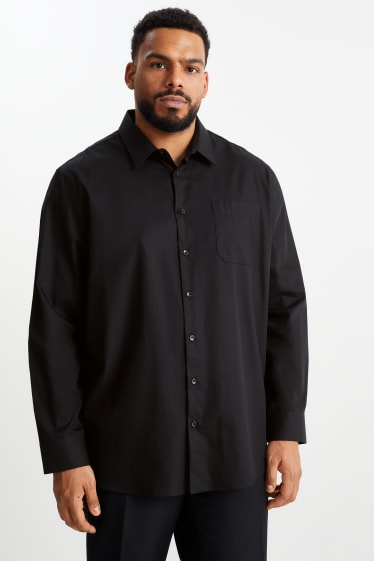 Mężczyźni - Koszula - regular fit - dobrze się prasuje - czarny
