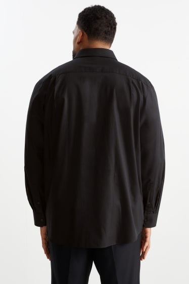 Heren - Overhemd - regular fit - gemakkelijk te strijken - zwart