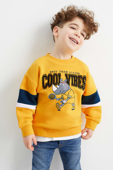 Kinderen - Neushoorn - sweatshirt - geel