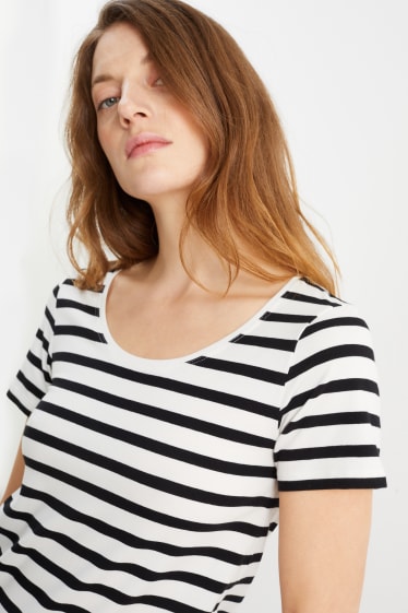 Dames - Set van 2 - T-shirtjurk - donkerblauw