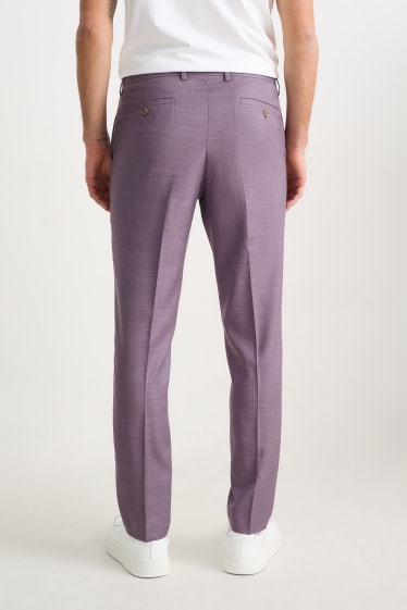 Pánské - Oblekové kalhoty - slim fit - Flex - LYCRA® - světle fialová