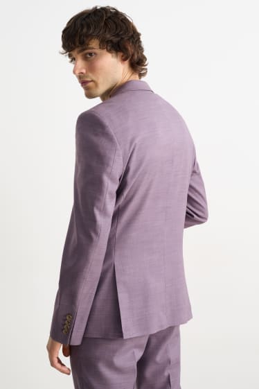 Pánské - Oblekové sako - slim fit - Flex - LYCRA® - světle fialová