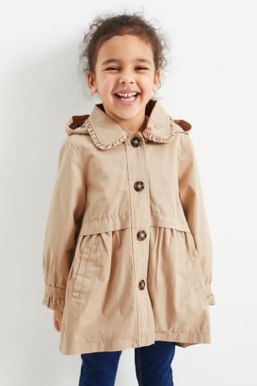 Children - Jacket with hood - lined - beige