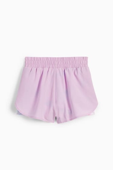 Kinder - Funktions-Shorts - 2-in-1-Look - hellviolett