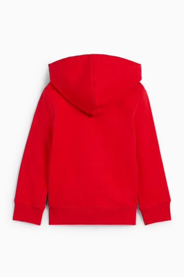 Dětské - Tepláková bunda s kapucí - červená