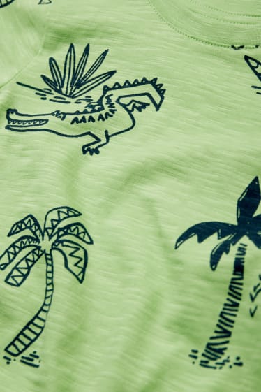 Dětské - Motivy z džungle - tričko s krátkým rukávem - světle zelená