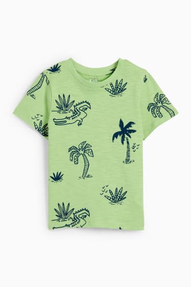 Dětské - Motivy z džungle - tričko s krátkým rukávem - světle zelená
