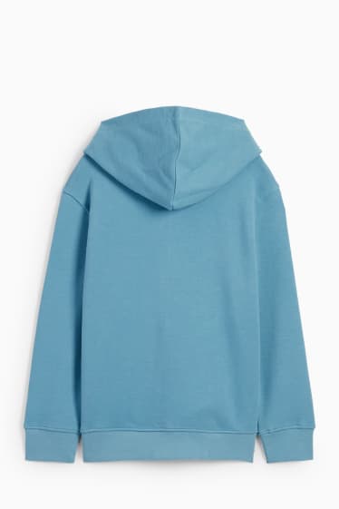 Dětské - Tepláková bunda s kapucí - modrá