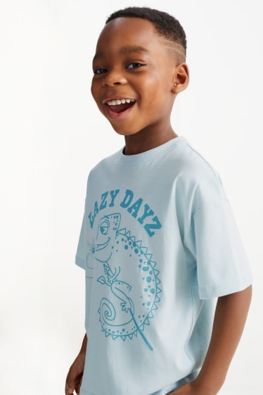 Niños - Camaleón - camiseta de manga corta - azul claro