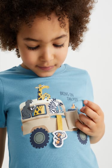 Bambini - Confezione da 5 - safari - maglia a maniche corte - blu