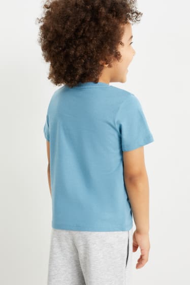 Niños - Pack de 5 - safari - camisetas de manga corta - azul