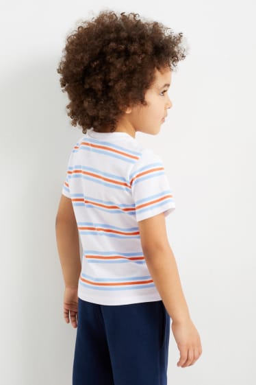 Copii - Purcelușa Peppa - tricou cu mânecă scurtă - cu dungi - alb
