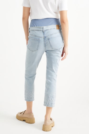 Damen - Umstandsjeans - Slim Jeans - helljeansblau