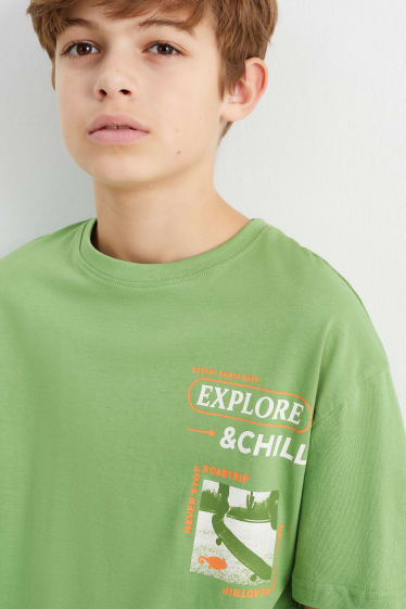 Niños - Monopatinadores - camiseta de manga corta - verde