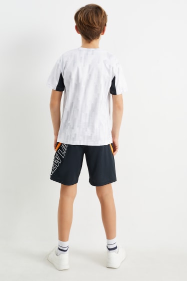Copii - Set funcțional - set - tricou cu mânecă scurtă și pantaloni scurți - 2 piese - alb