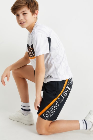 Niños - Conjunto funcional - camiseta de manga corta y shorts - 2 piezas - blanco