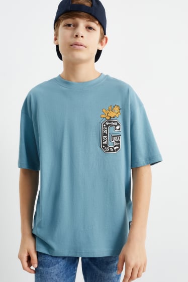 Dzieci - Garfield - koszulka z krótkim rękawem - niebieski