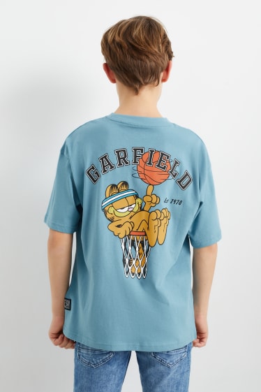 Dzieci - Garfield - koszulka z krótkim rękawem - niebieski