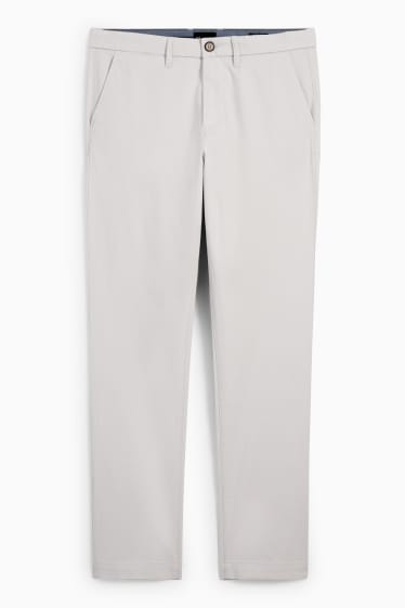 Pánské - Kalhoty chino - slim fit - světle šedá
