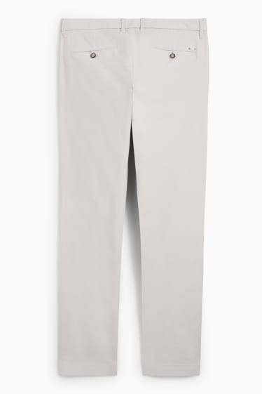 Pánské - Kalhoty chino - slim fit - světle šedá