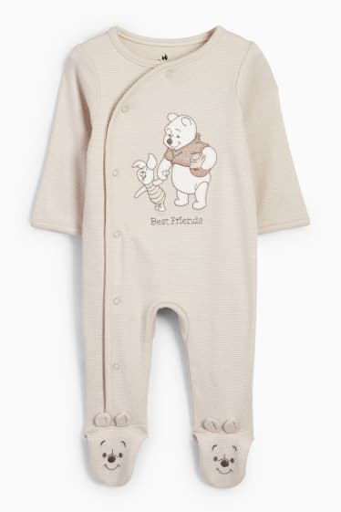 Niemowlęta - Kubuś Puchatek - piżamka niemowlęca - beżowy