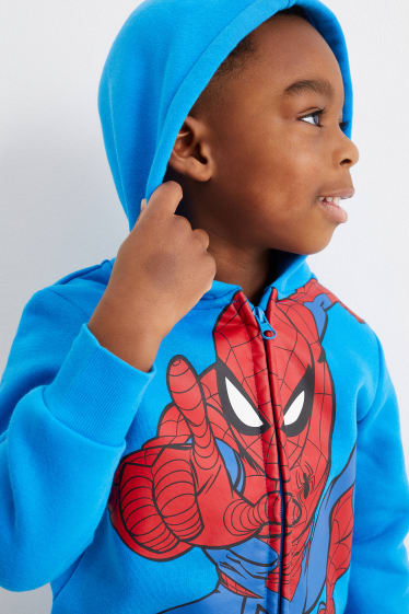 Kinderen - Spider-Man - sweatvest met capuchon - blauw