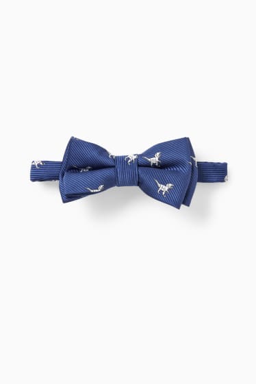 Children - Dinosaur - bow tie - patterned - dark blue