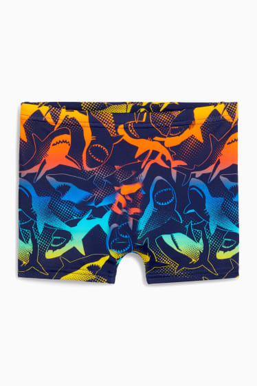 Children - Shark - swim shorts - LYCRA® XTRA LIFE™ - dark blue
