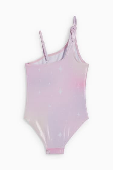 Enfants - La Reine des Neiges - maillot de bain - LYCRA® XTRA LIFE™ - effet brillant - violet clair