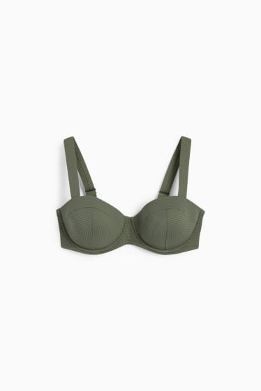 Femei - Top bikini cu armătură - vătuit - LYCRA® XTRA LIFE™ - verde închis