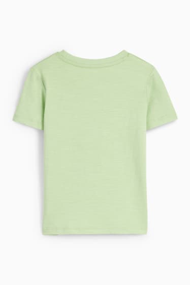 Dětské - Motiv dinosaura - tričko s krátkým rukávem - světle zelená